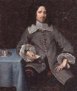 unknow artist Portrait of a gentleman,three-quarter length,standing beside a table china oil painting artist